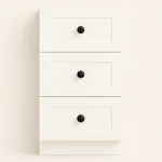 shaker 3 drawer base cabinet with AGT fronts, soft-close slides, and modern, ready-to-install design.
