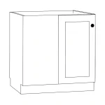 White shaker Base Blind Corner Cabinet with Ready-to-Install Design for Kitchen Storage
