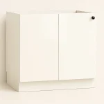 White High Gloss Base Blind Corner Cabinet with Ready-to-Install Design for Kitchen Storage
