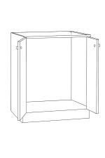 high gloss sink white double door cabinet with flat panel doors and sleek modern finish.