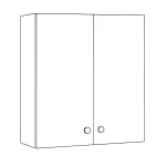 Wall Double Door High Gloss White